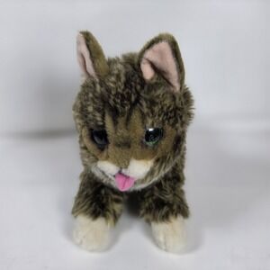 Cuddle Barn Lil Bub Tabby Kitten Cat Big Green Eyes Plush Stuffed Animal Toy